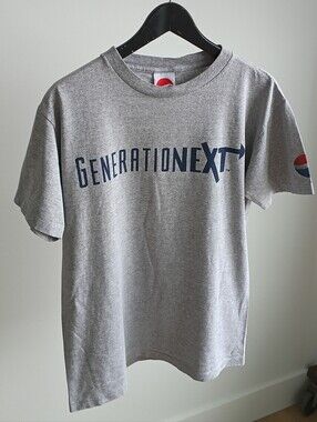VTG 90s Pepsi Generation Next Grey Promo Tee M Single Stitch 